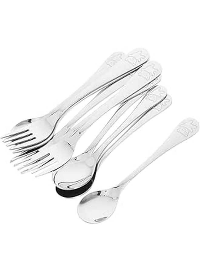 5 Sets Kids Silverware Set Spoons Forks Utensil Training Cutlery Safe Toddler - Image 1