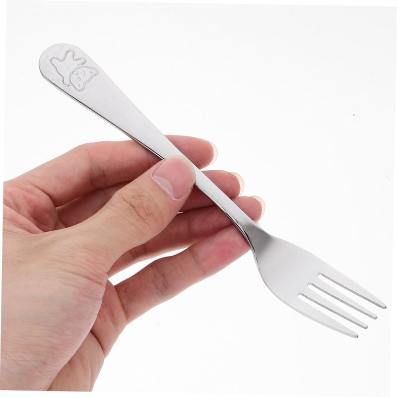 5 Sets Kids Silverware Set Spoons Forks Utensil Training Cutlery Safe Toddler - Image 5