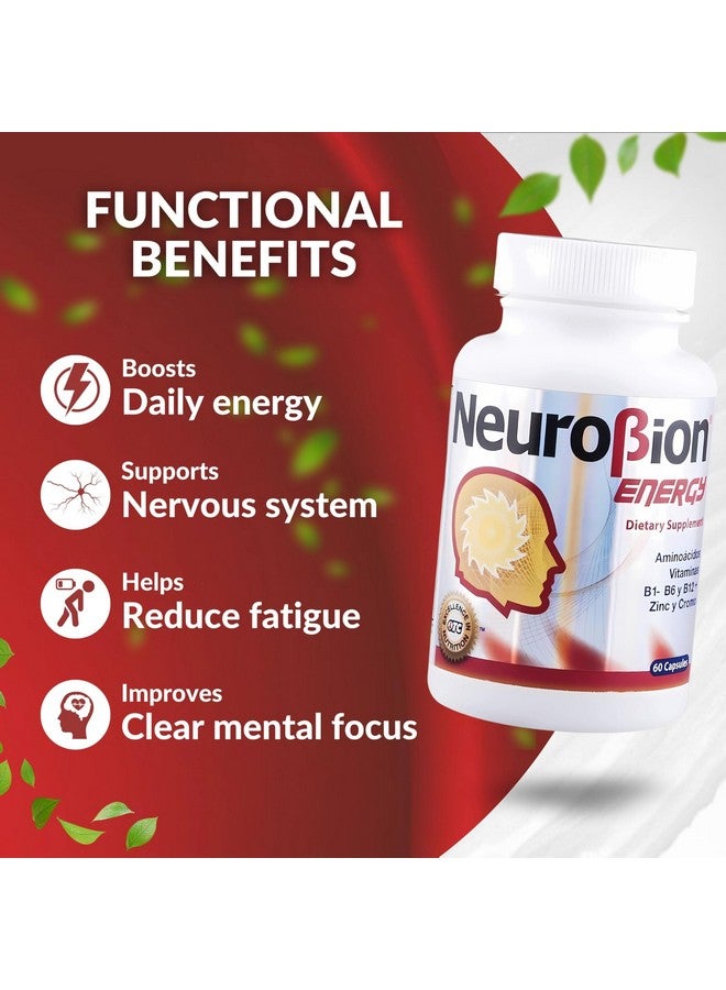 Neurobion 60 Caps Neurobion Energy - Amino Acids Vitamin B1 B2 B6 B12 - Increases Brain Alertness & Stamina  - Image 5
