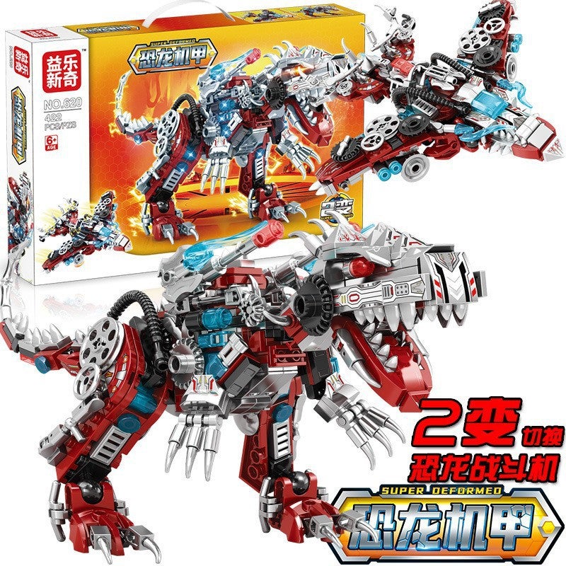 Yile Novel Mechanical Dinosaur Knight Mecha Compatible With Lego Building Blocks Small Particle Toy Gift For Men - Image 2