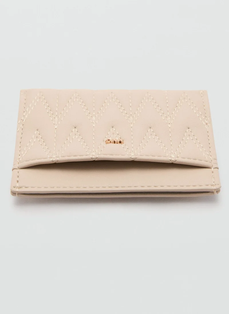 MANGO Logo Quilted Cardholder