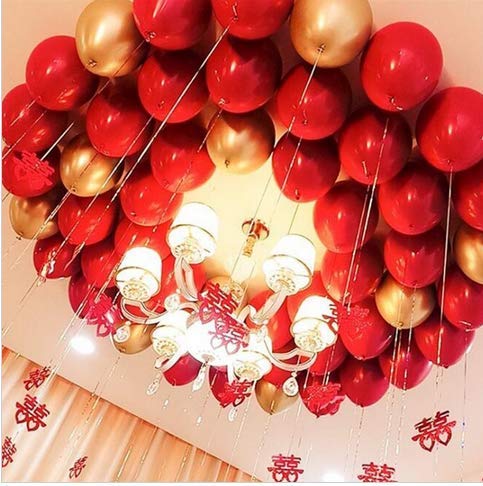 Vail Creations Made in India 12 inch HD Metallic Finish Balloons for Birthday/Anniversary Party Decoration (Red, Pack of 50) - Image 3