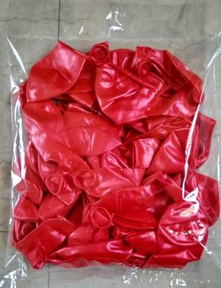 Vail Creations Made in India 12 inch HD Metallic Finish Balloons for Birthday/Anniversary Party Decoration (Red, Pack of 50) - Image 5