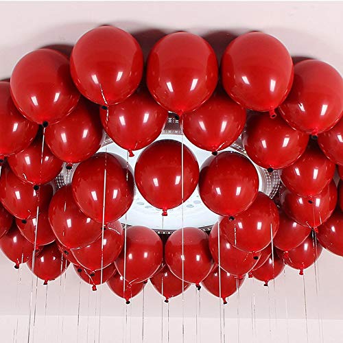 Vail Creations Made in India 12 inch HD Metallic Finish Balloons for Birthday/Anniversary Party Decoration (Red, Pack of 50) - Image 4