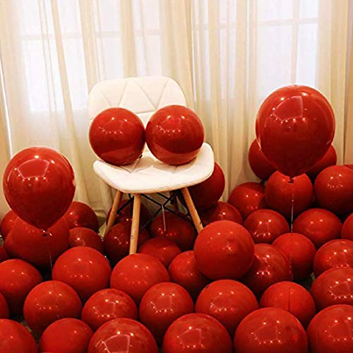 Vail Creations Made in India 12 inch HD Metallic Finish Balloons for Birthday/Anniversary Party Decoration (Red, Pack of 50) - Image 1