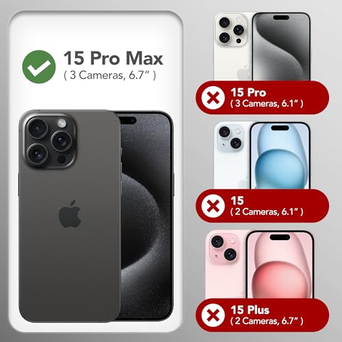 GONEZ for iPhone 15 Pro Max Case Silicone, Compatible with Magsafe, 2X Camera Protector + 2X Screen Protector, Soft Anti-Scratch Microfiber Lining, Liquid Silicone Shockproof Phone Cover,Blackcurrant - Image 2