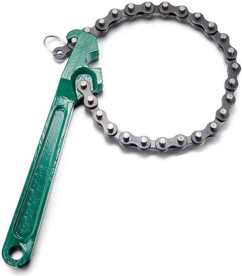 HomDSim 12-Inch Chain Wrench for Automotive Oil Fuel Filter Removal - Image 1