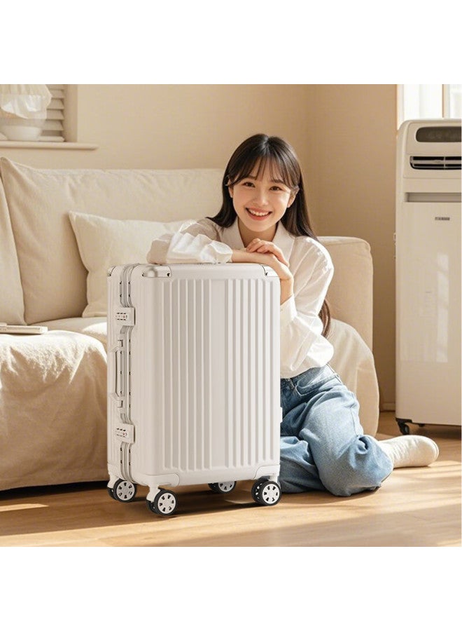 Cartelo Luggage, 24-inch Carry-on Suitcase, Aluminum Frame Hard Shell Case With Password Lock, Business Travel Trolley Case - Image 2