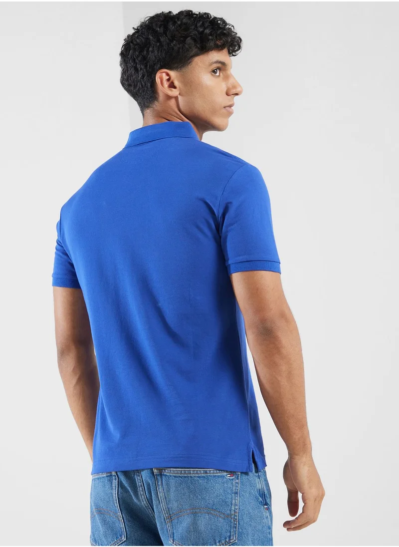 Hackett Logo Slim Fit Polo