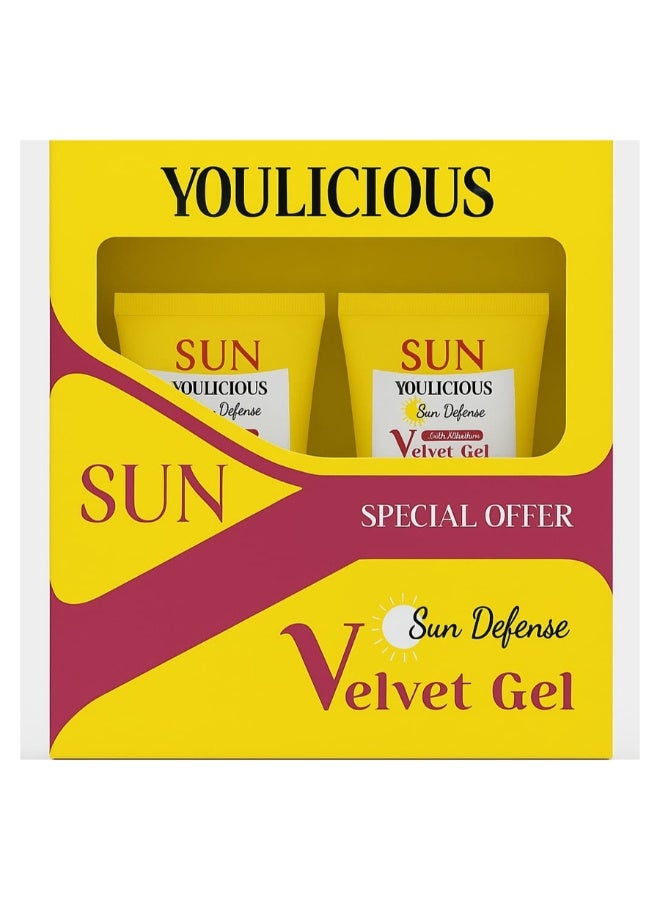 Youlicious Sun Defense Velvet Gel Pack (2Pcs)  40ml - Image 2