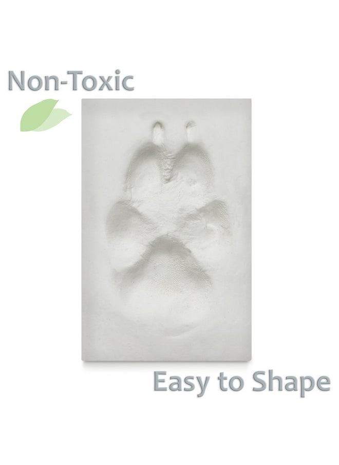 Better World Pets Paw Print + Photo Keepsake Frame Holds 4 x 6 inch or 5 x 7 Picture - Memorial Clay Imprint Kit - for Dogs and Cats - Perfect for Pet Lovers - Hinged for Desktop, Black