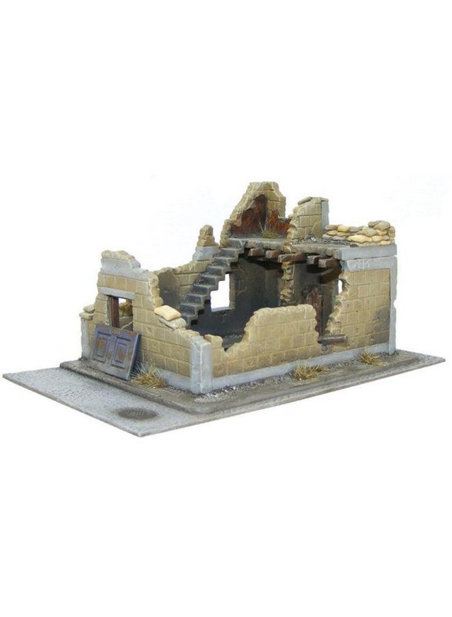 WARLORD GAMES Warlord Bolt Action Wrecked House 1:56 WWII Military Table Top Wargaming Diorama Plastic Model Kit WG-TER-46 - Image 1