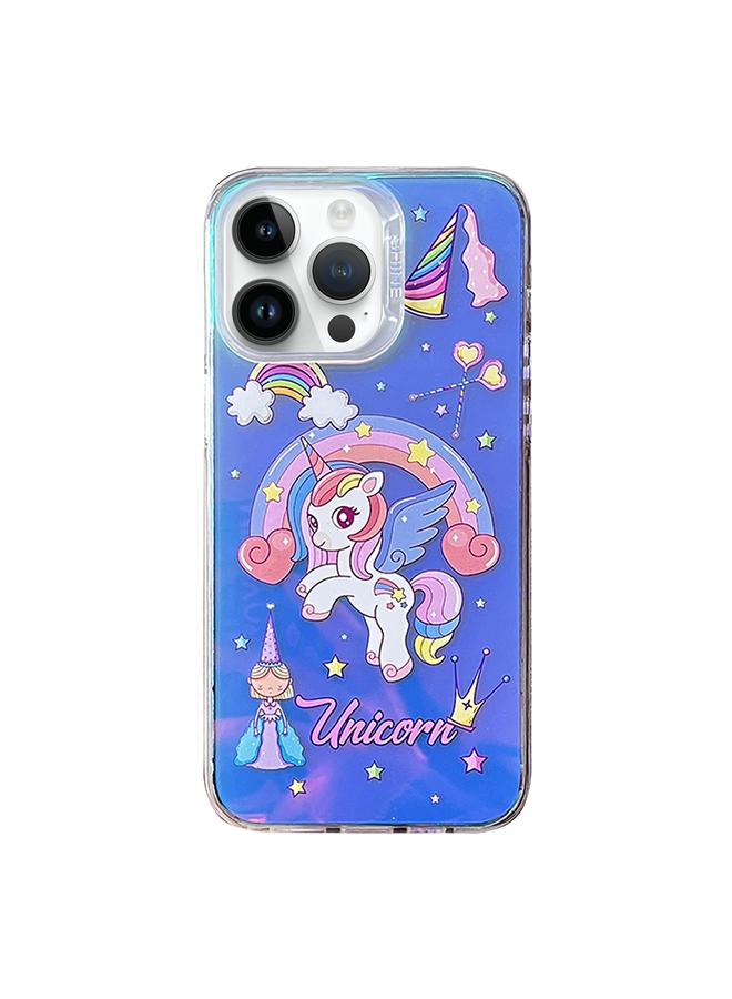 S-TOP Case For iPhone 14 Pro Colorful Pattern TPU + PC Phone Case - Image 1