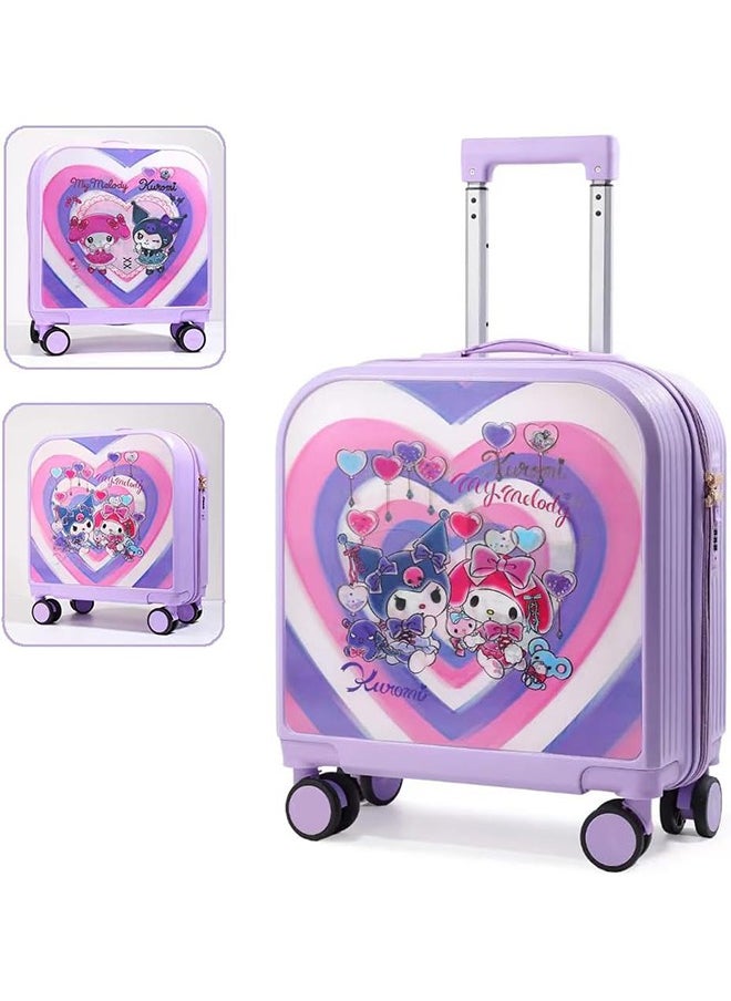 JCB CHIC 20 Inch Kids Luggage Gradation 3D Cartoon Patterns Children Trolley Suitcase Travel Boys Girls Rolling Luggage Case with Lock Students Teens Wheeled Small Suitcase Carry On Bag for Boarding School  - Image 1