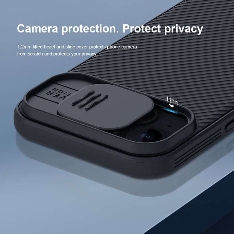 HuHa Case Cover For iPhone 15 Plus NILLKIN CamShield Pro PC Phone Case(Blue) - Image 4