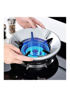 FIgment FIGMENT Open Gas Saver Burner Stand Gas Chula Burner Gas Saver Stand Jali Ring Fire&Windproof Energy Saving, Gas Chula Support Stand 4 Legs Supported For Indian Gas 0.7Mm (Silver, 1)  - Image 1