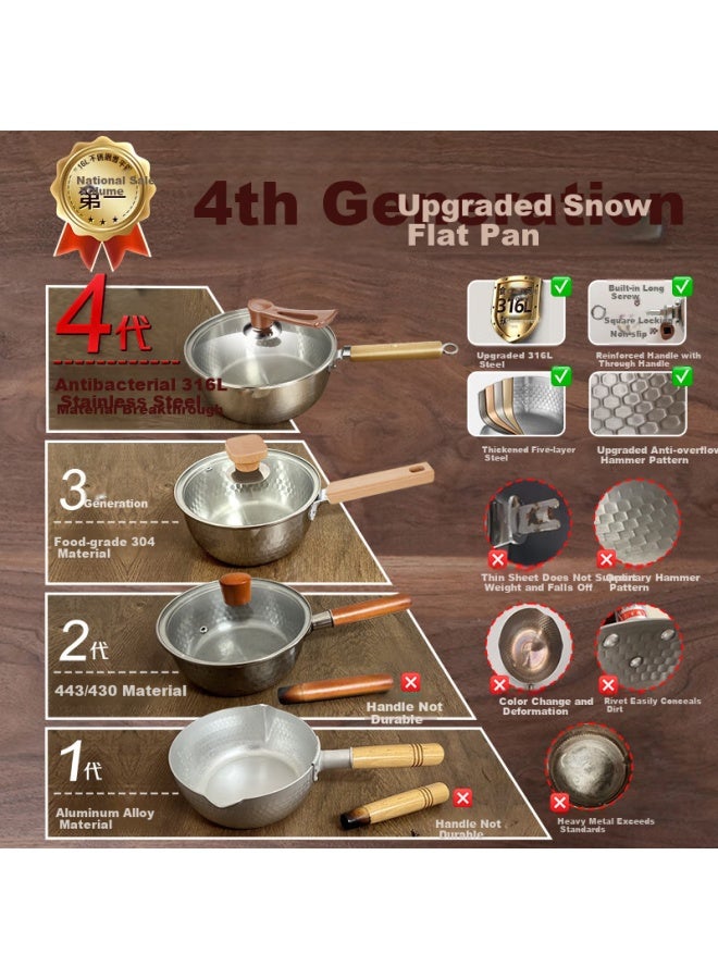 Ssgp Milk Pot, Baby Food Pot, Snow Plate Pot, Small Pot, 316l Stainless Steel, Infant Food Grade, One-piece Molding, Steaming And Cooking Noodles, 38125 - Image 2