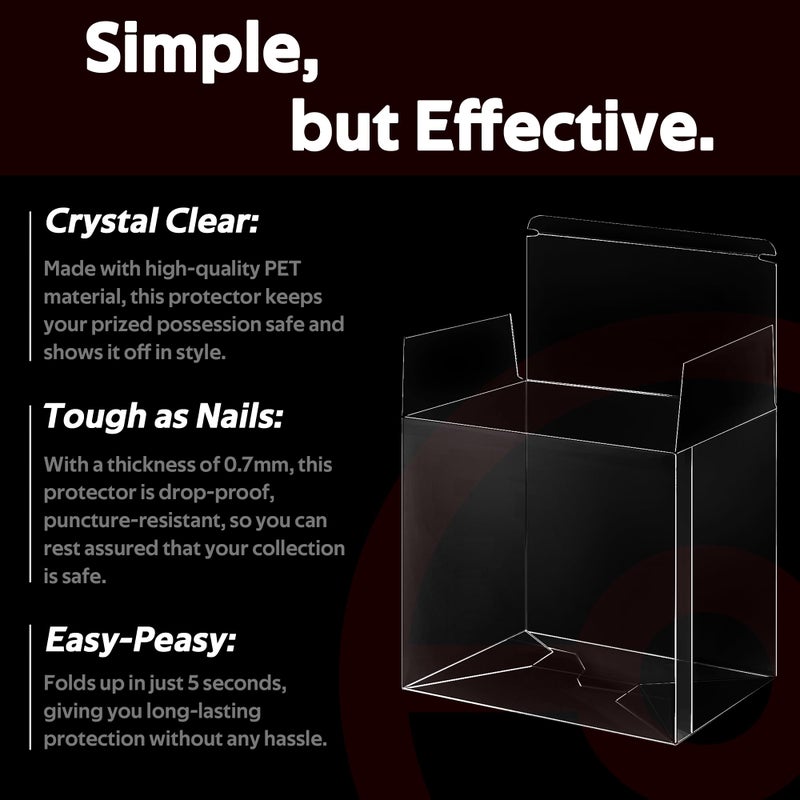DEDC 4 Pack Clear Booster Box Case PET Plastic Protector Cases Storage Box with Lid for Booster Box Display Case for Collectors, 0.70mm Thick, (5.71x3.39x4.88 inch) - Image 5