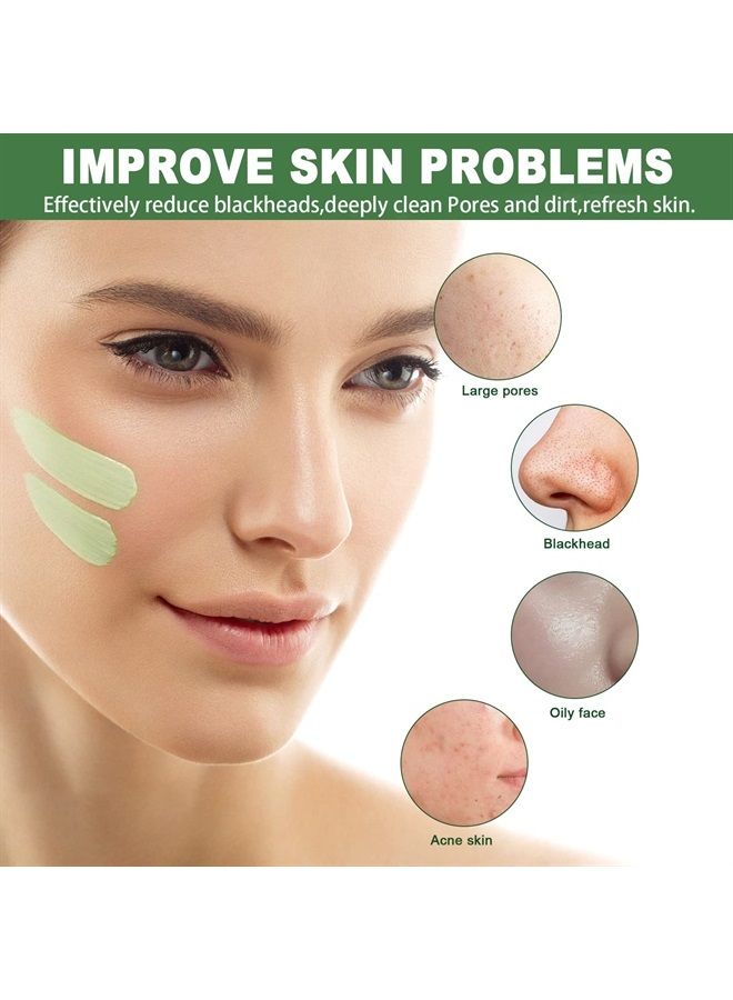 DRTRU 2Pack Green Tea Mask Stick,Blackhead Remover Green Tea Mask,Natural Green Tea Extract,Deep Cleanse Green Tea Mask,Face Skin Brightening,Moisturizing,Oil Control For All Skin Types - Image 1