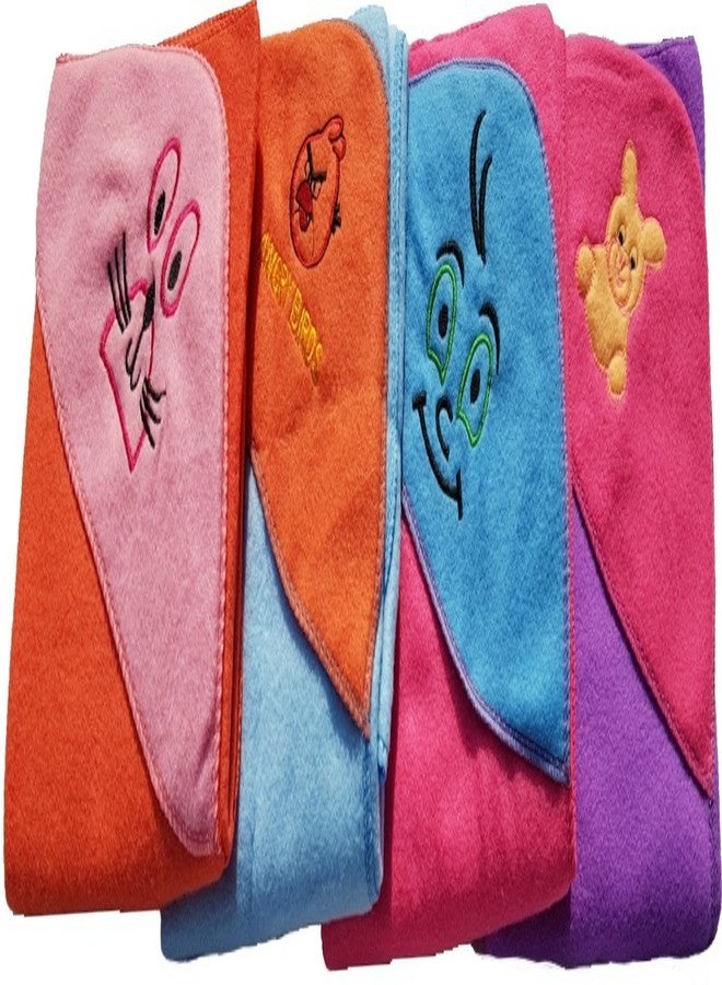 BRANDONN Fashions Newborn Premium Hooded Fleece Rainbow Baby Blankets Cum Wrapper for Babies (Pack of 4, Assorted) - Image 2