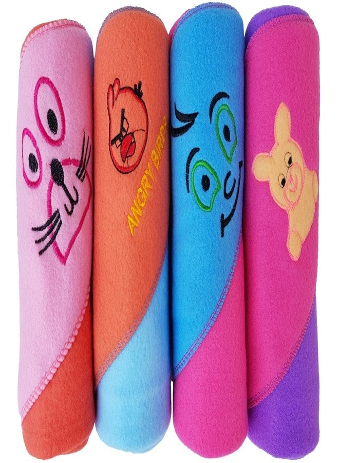 BRANDONN Fashions Newborn Premium Hooded Fleece Rainbow Baby Blankets Cum Wrapper for Babies (Pack of 4, Assorted) - Image 1