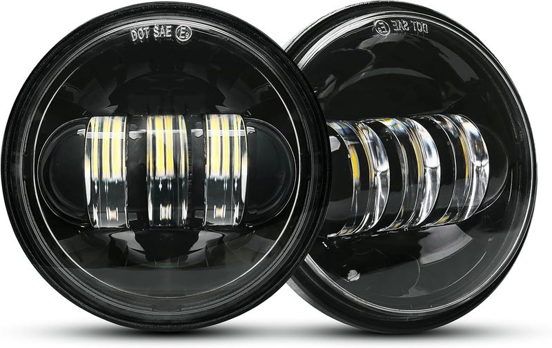 LX-LIGHT 4.5 inch Black LED Auxiliary Spot Fog Passing Lights Lamp for Motorcycles Projector Driving Lamp - Image 1