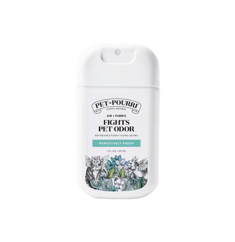 Poo-Pourri Pawsitively Fresh Pocket Deodorizer Spray - Dog & Cat Odor Remover - Plant Based Ingredients - Vet Recommended - Great for Air, Carpet, Fabric, Litter Box, Urine & Strong Pet Odors - Image 1