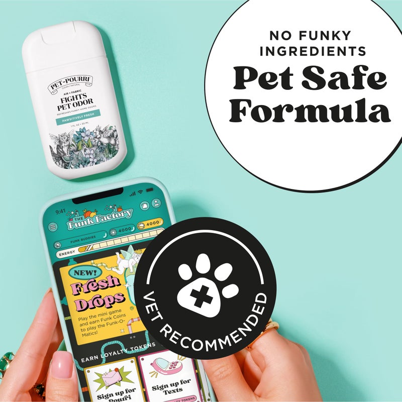 Poo-Pourri Pawsitively Fresh Pocket Deodorizer Spray - Dog & Cat Odor Remover - Plant Based Ingredients - Vet Recommended - Great for Air, Carpet, Fabric, Litter Box, Urine & Strong Pet Odors - Image 2