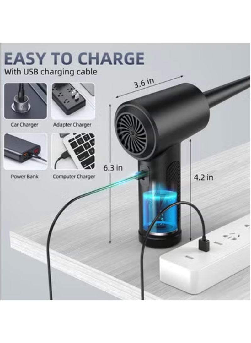 Daxiongmao Compressed air Duster - Keyboard Cleaner for Office - Reusable -Electric air Duster 51000 RPM - Cordless Air Duster 6000 mAh - Image 5