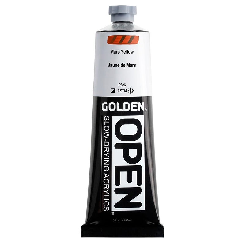 GOLDEN OPEN SlowDrying Acrylics Mars Yellow 5 fl oz tube Professional Acrylic Paint SemiOpaque - Image 2