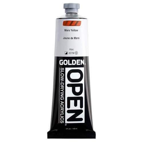 GOLDEN OPEN SlowDrying Acrylics Mars Yellow 5 fl oz tube Professional Acrylic Paint SemiOpaque - Image 1