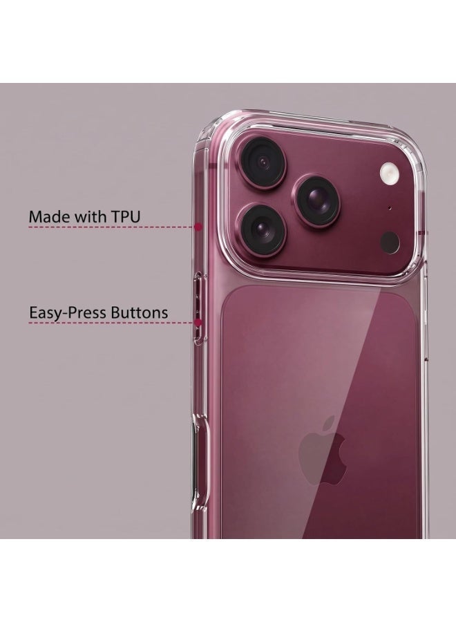 ميجوفاست جراب شفاف تمامًا لهاتف iPhone 18 Pro Max، غطاء TPU رفيع للغاية مع عدسة كاميرا، حماية كاملة، غطاء هاتف شفاف ناعم وخفيف الوزن للغاية - Image 3