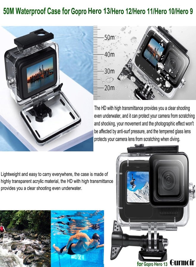 Gurmoir 16in1 Action Camera Accessories with Waterproof Case and Selfie Stick for Gopro Hero 8 Black Action Camera Only.Full Essential Outdoor Travel Hiking Action Camera Kit for Gopro Hero 8 (AT06) - Image 2
