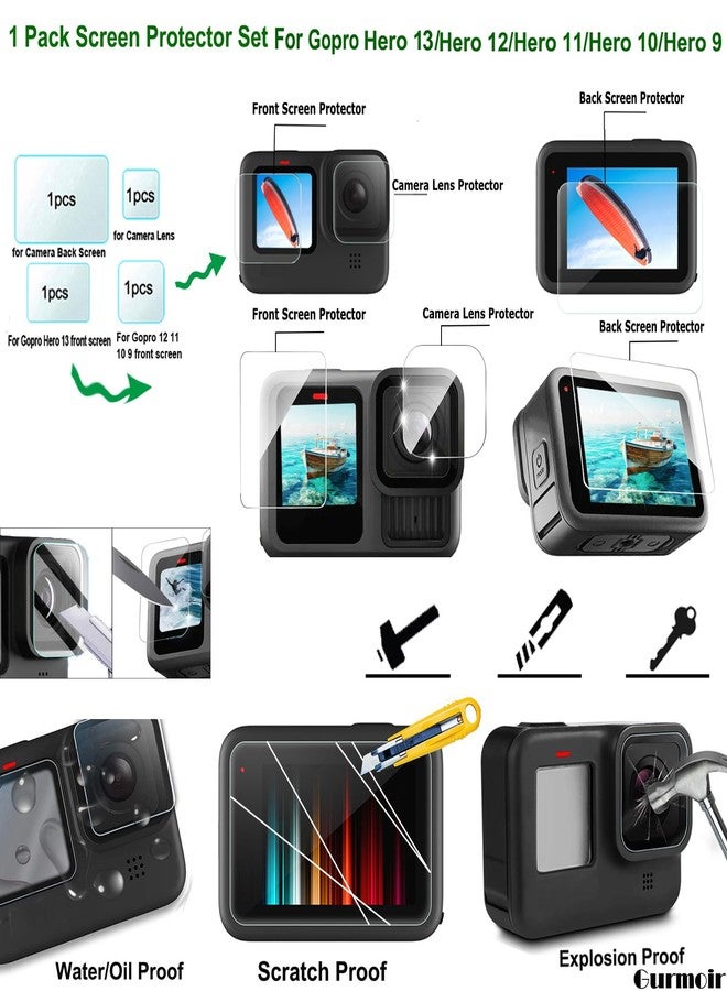 Gurmoir 16in1 Action Camera Accessories with Waterproof Case and Selfie Stick for Gopro Hero 8 Black Action Camera Only.Full Essential Outdoor Travel Hiking Action Camera Kit for Gopro Hero 8 (AT06) - Image 3