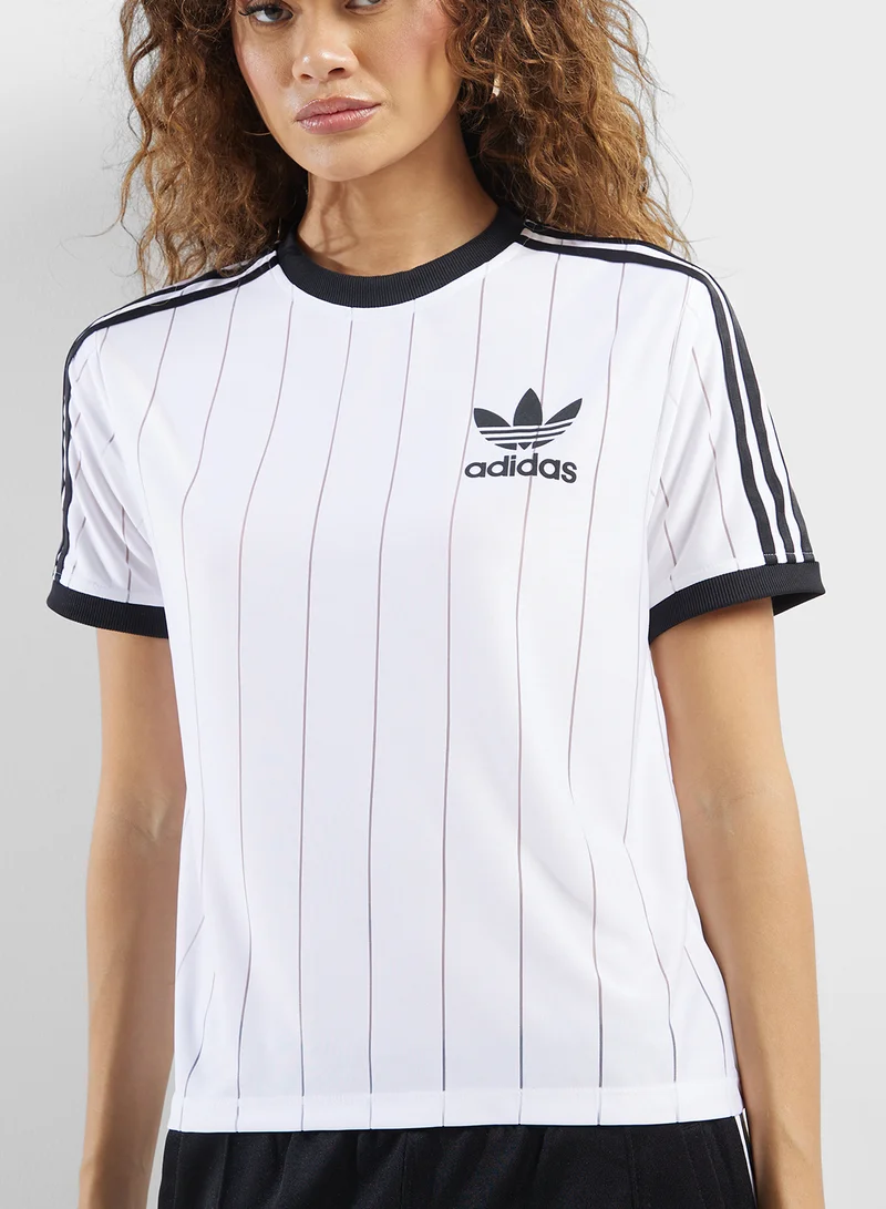 adidas Originals Adicolor 3 Stripe Pinstripe T-Shirt