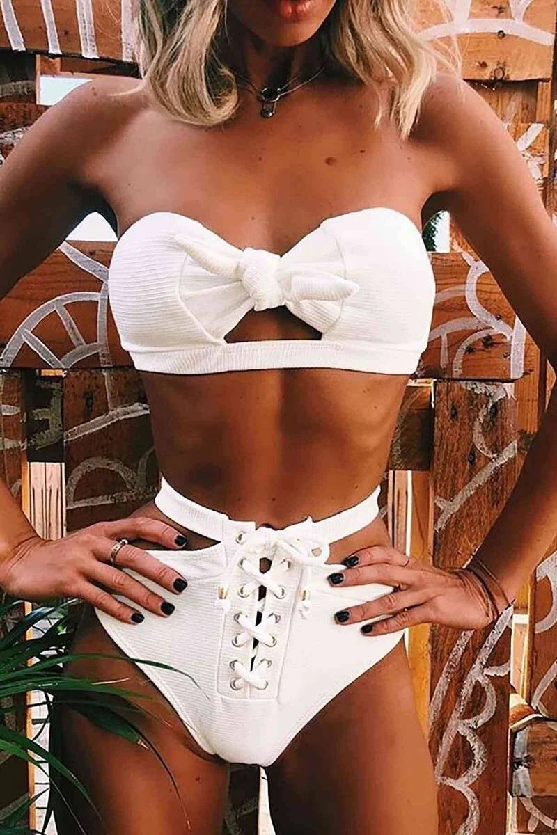 انجلسين Special Design Bikini Set White