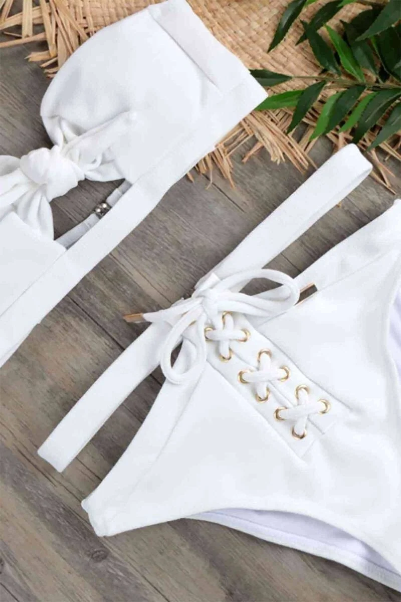 انجلسين Special Design Bikini Set White