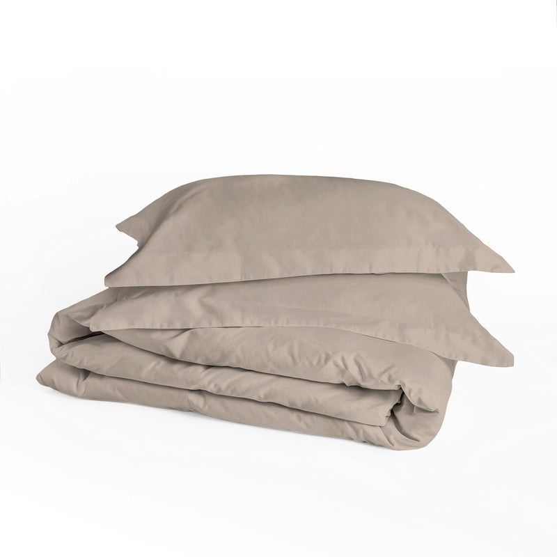 Peru Pima  Duvet Cover Set with 3 Pieces  415 Thread Count  Percale  100% Peruvian Pima Cotton  Premium and Breathable with Hidden Zip Closure  Full/Queen Size  Latte Color - Image 5