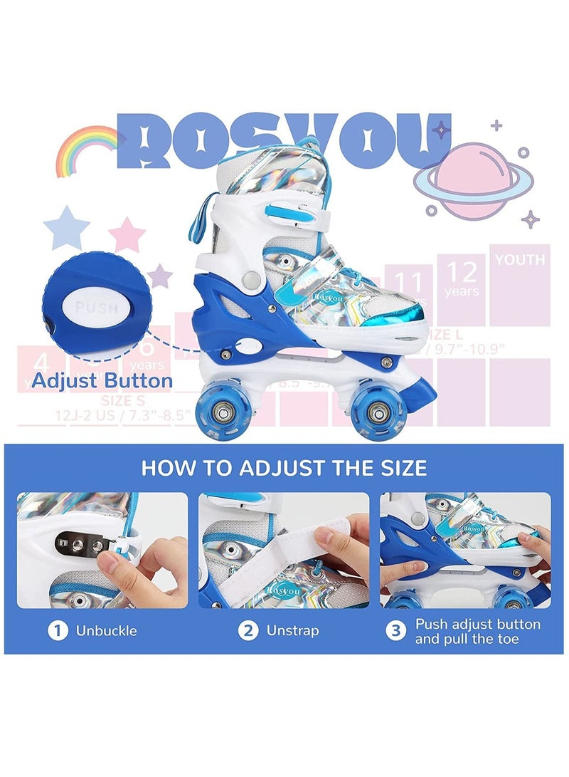 GT-Wheel Roller Skates for Kids, Adjustable Roller Skates, with All Wheels Light up, Fun Illuminating for Girls and Kids, Rollerskates for Kids Beginners  - Image 2
