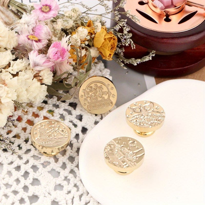 Wax Seal 25mm Removable Brass Head Lake Night Moon Dolphin Scene Pattern For Decorating Parties Greeting Cards Envelopes Wine Bottle Wraps Notebooks Perfume Bottles - Image 5