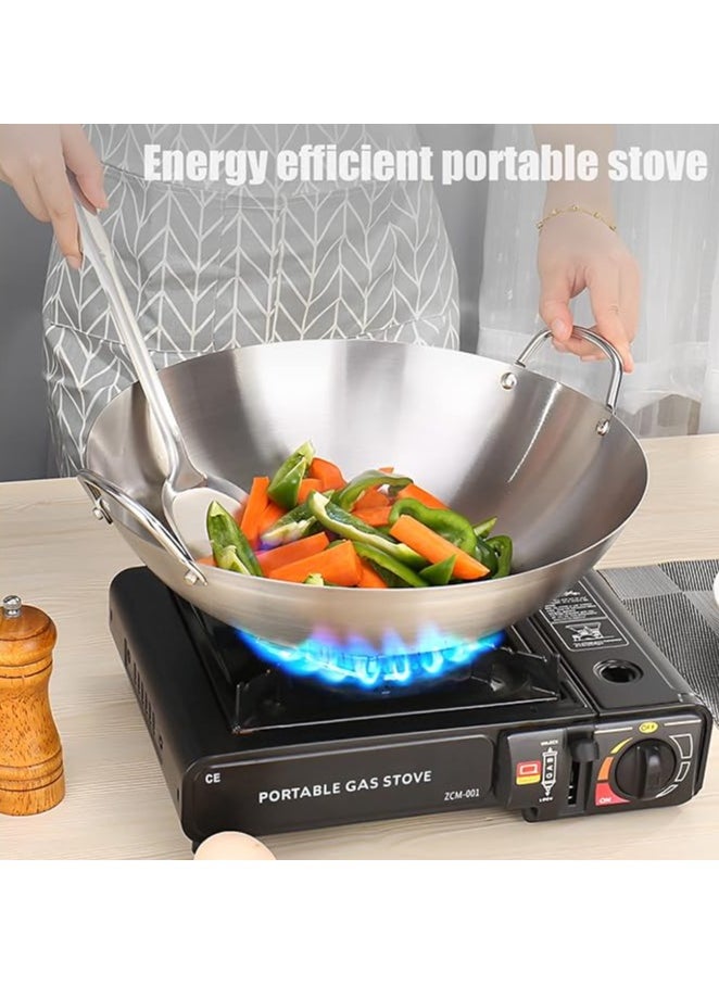 Camping Gas Stove Portable Gas Cooker, Single Burner, Automatic Ignition System, 2.9 KW, Compact Outdoor Cooker, Camping Equipment for Outdoor Cooking BBQ.