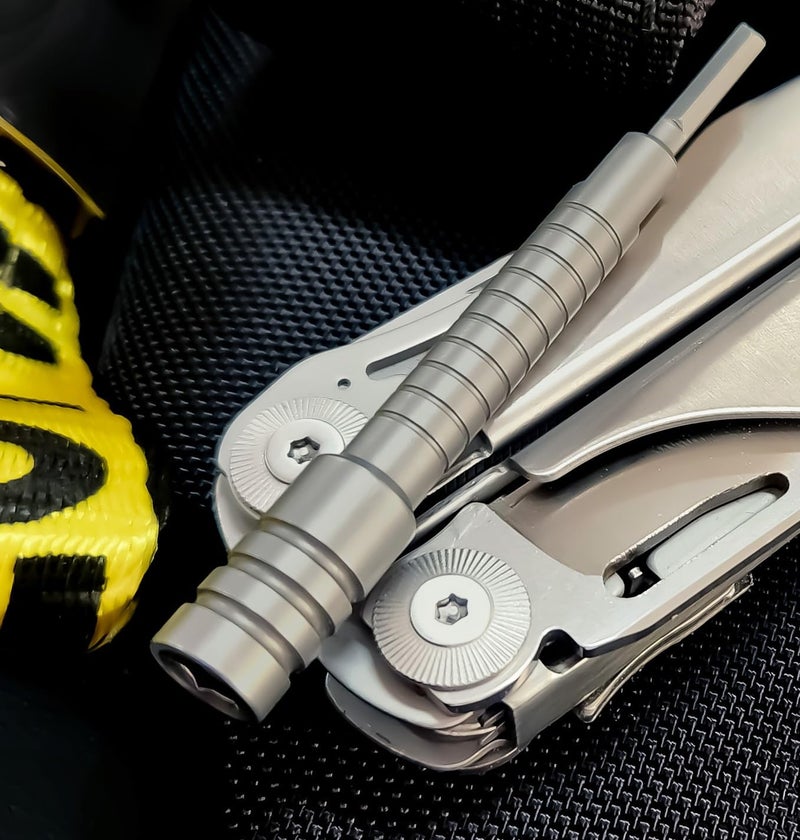 Galvanox Multi-tool Bit Driver Extender - Compatible with Leatherman Skeletool/Surge/MUT/Wave Plus and Signal Bits set, Multitool Kit add-on accessory (420 Stainless Steel) - Image 2