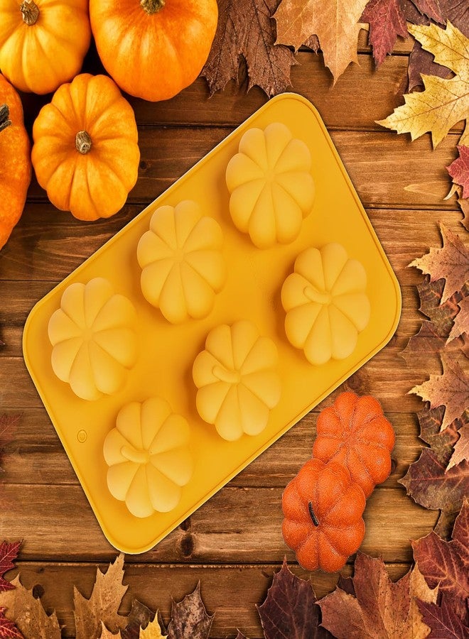 Yomvzake Silicone Pumpkin Mold, 3 Pack Pumpkin Soap Molds Fall Baking Molds for Muffin Cake Pop Jello Chocolate Bomb Fall Bath Bomb Moulds, 3D Thanksgiving Molds for Making Autumn Wax Candle - Image 4