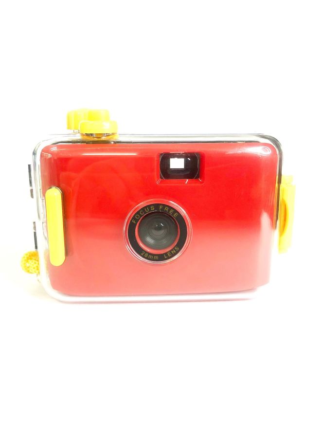 Red Yellow Shell Ins Film Camera Retro Film Can Take Pictures Waterproof Camera For Best Friend Special Birthday Gift-Color:Light Pink Yellow Shell  - Image 2