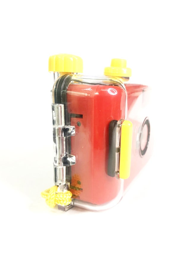 Red Yellow Shell Ins Film Camera Retro Film Can Take Pictures Waterproof Camera For Best Friend Special Birthday Gift-Color:Light Pink Yellow Shell  - Image 3
