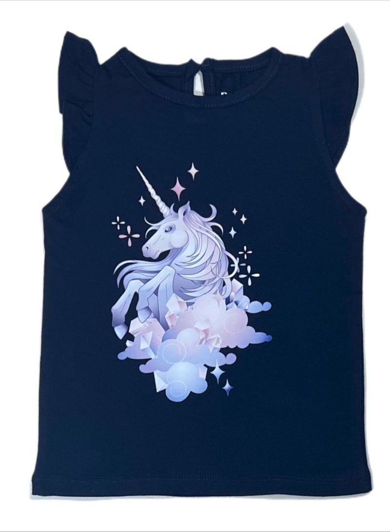 Baby Co. Pink and Blue Unicorn cotton t-shirts (2-Pack) - Image 2