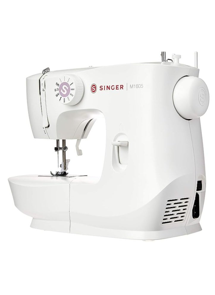 SINGER - Singer M1605 Domestic Sewing Machine, 6 Built-in Stitches, Easy Stitch Selection, with Front loading Bobbin & Adjustable Thread Tension Dial - Image 1
