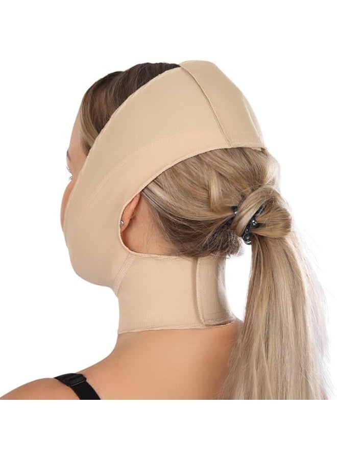Soft and Flexible Face Corset, Breathable V-Line Lifting Strap for Chin and Neck Support, Adjustable Post-Cosmetic Recovery Mask - Image 2