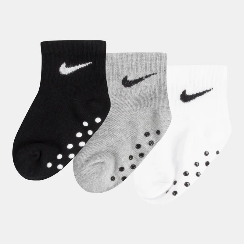 Nike Kids' No-Slip Gripper Ankle Socks (3 Pack)