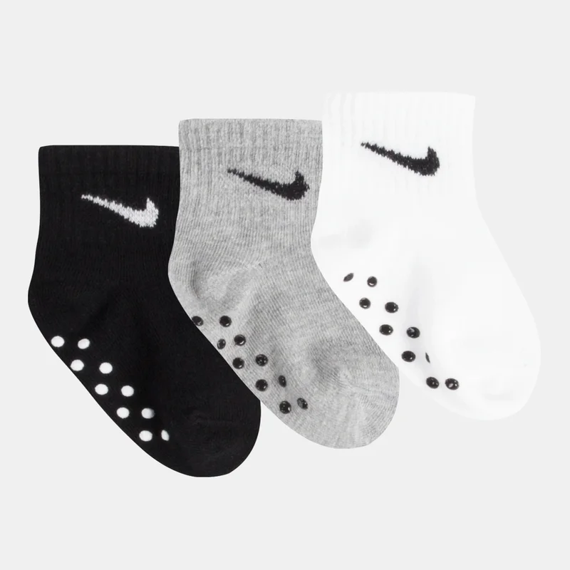 Nike Kids' No-Slip Gripper Ankle Socks (3 Pack)